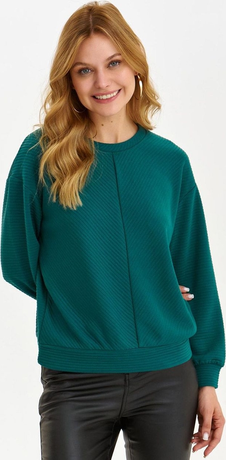 Zielona bluza Top Secret krótka w stylu casual