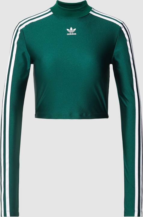 Zielona bluzka Adidas Originals z okrągłym dekoltem