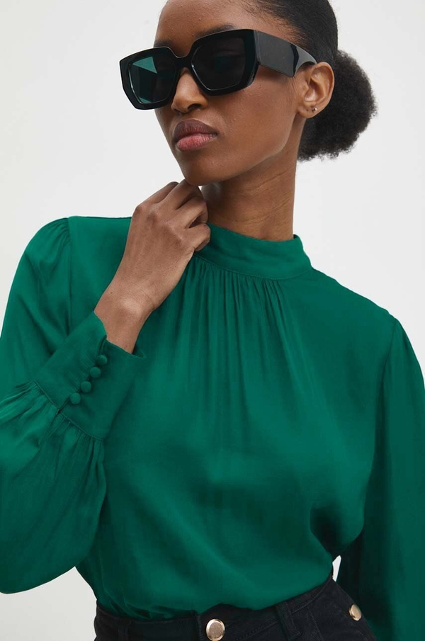 Zielona bluzka Answear Lab w stylu casual