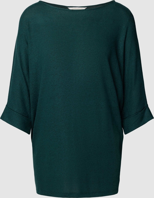 Zielona bluzka APRICOT z okrągłym dekoltem z długim rękawem w stylu casual