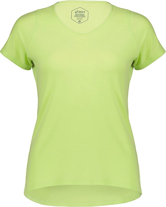 Zielona bluzka ASICS z krótkim rękawem z okrągłym dekoltem w sportowym stylu