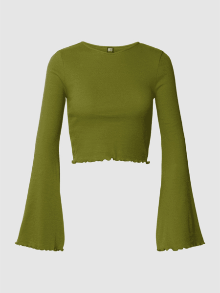 Zielona bluzka Bdg Urban Outfitters z bawełny w stylu casual