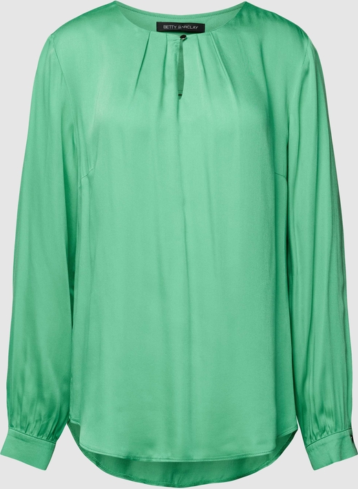 Zielona bluzka Betty Barclay w stylu casual z długim rękawem z okrągłym dekoltem