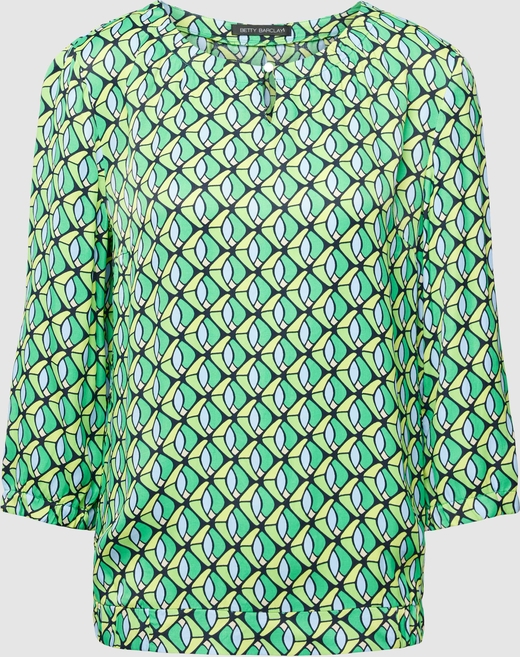 Zielona bluzka Betty Barclay w stylu casual z okrągłym dekoltem z długim rękawem