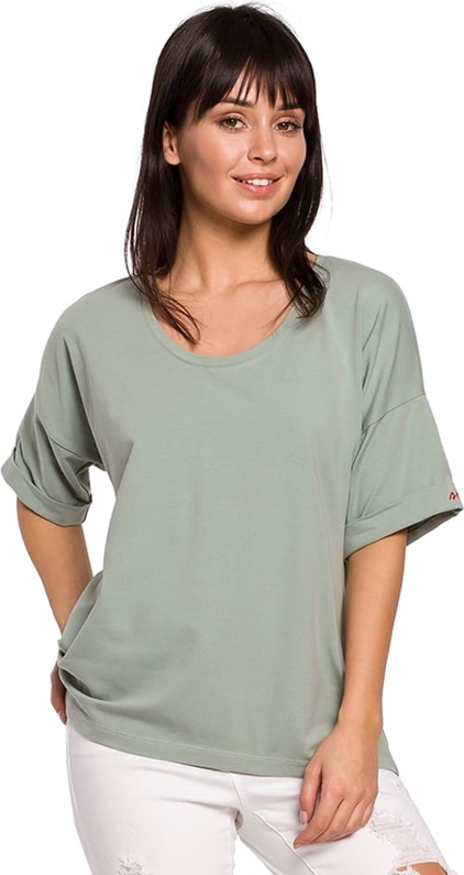 Zielona bluzka BeWear z dekoltem w kształcie litery v w stylu casual