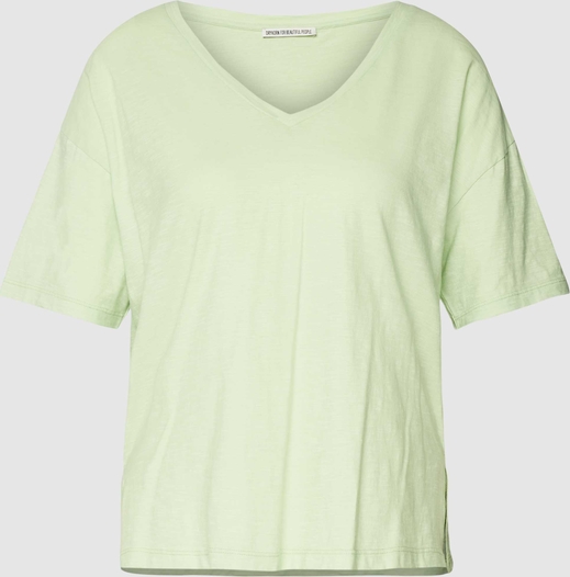 Zielona bluzka Drykorn w stylu casual z bawełny z krótkim rękawem