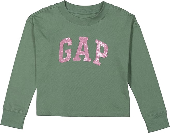 Zielona bluzka dziecięca Gap dla dziewczynek z bawełny