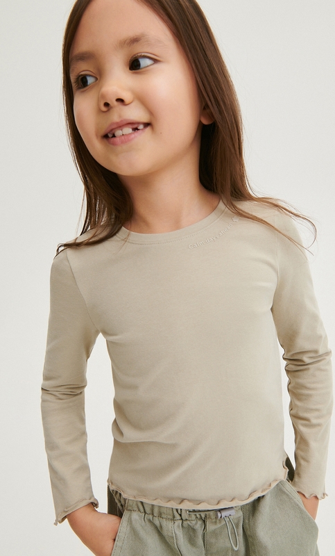 Zielona bluzka dziecięca Reserved dla dziewczynek z długim rękawem z bawełny