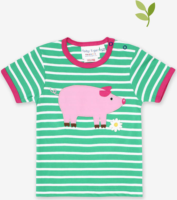 Zielona bluzka dziecięca Toby Tiger dla dziewczynek