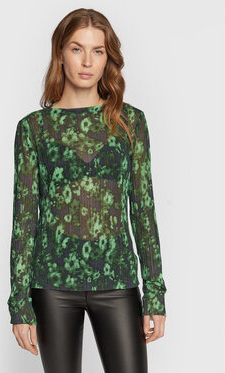 Zielona bluzka EDITED z okrągłym dekoltem w stylu casual