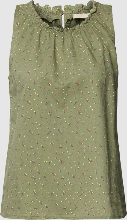 Zielona bluzka Esprit w stylu casual z bawełny bez rękawów