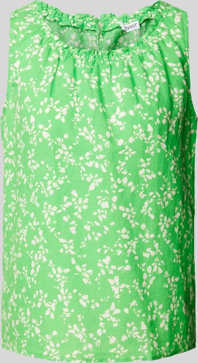 Zielona bluzka Esprit z okrągłym dekoltem