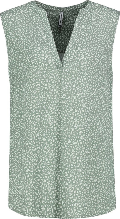 Zielona bluzka Fresh Made w stylu casual z dekoltem w kształcie litery v