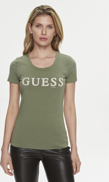 Zielona bluzka Guess w młodzieżowym stylu