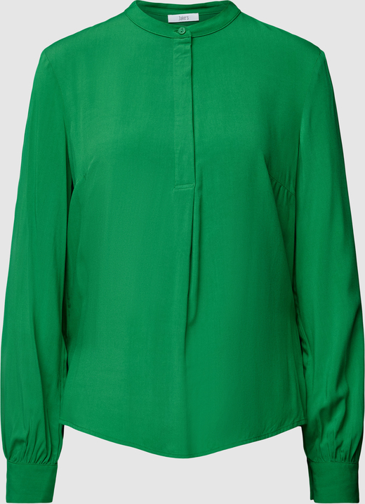 Zielona bluzka Jake*s w stylu casual z długim rękawem z golfem