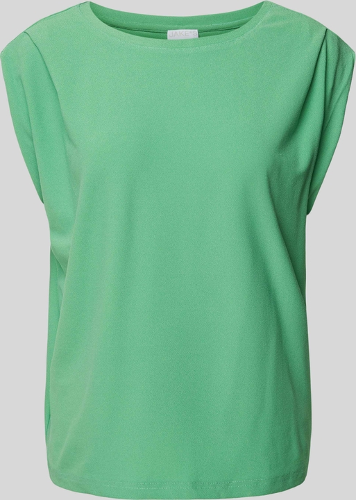Zielona bluzka Jake*s w stylu casual z okrągłym dekoltem
