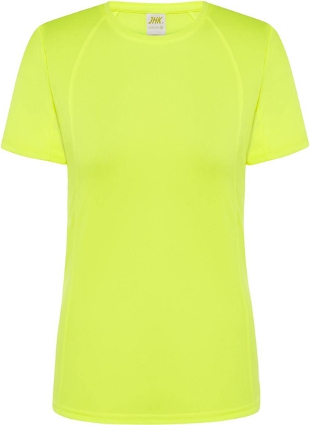 Zielona bluzka JK Collection w sportowym stylu z okrągłym dekoltem
