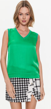 Zielona bluzka Liu-Jo w stylu casual z dekoltem w kształcie litery v