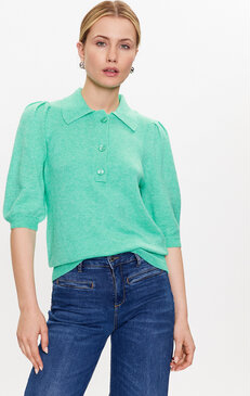 Zielona bluzka MODIVO z krótkim rękawem w stylu casual