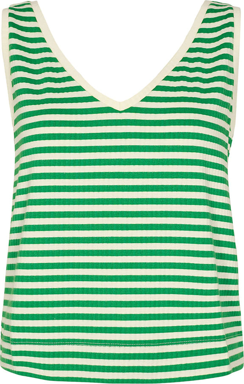 Zielona bluzka Numph w stylu casual na ramiączkach z dekoltem w kształcie litery v