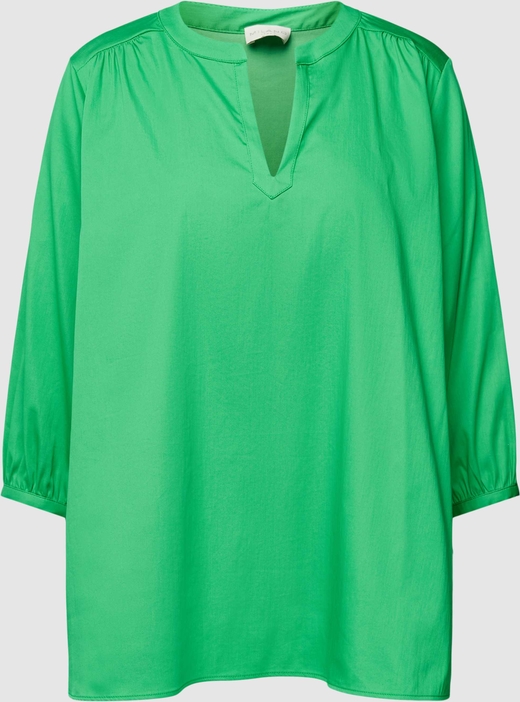 Zielona bluzka Peek&Cloppenburg w stylu casual z długim rękawem z bawełny