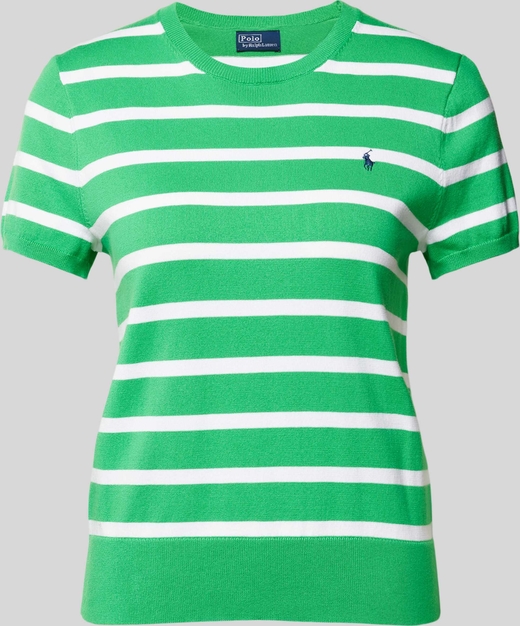 Zielona bluzka POLO RALPH LAUREN z krótkim rękawem w stylu casual