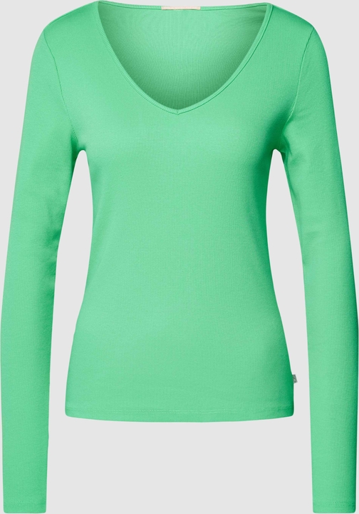 Zielona bluzka Qs z bawełny