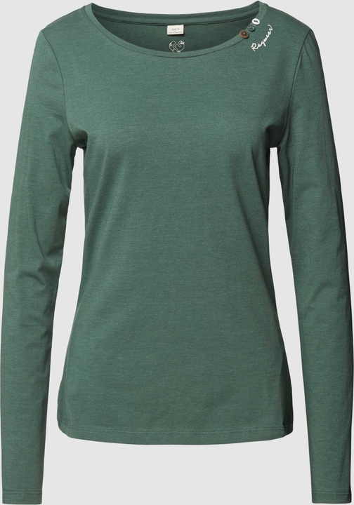 Zielona bluzka Ragwear z okrągłym dekoltem z bawełny