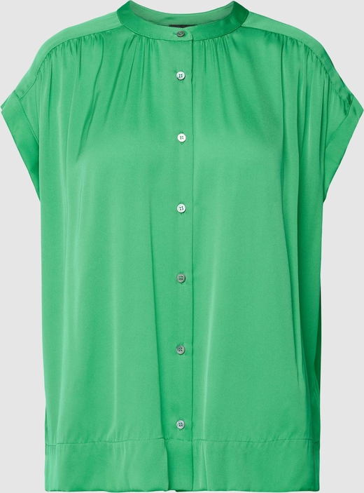 Zielona bluzka Repeat z krótkim rękawem w stylu casual z okrągłym dekoltem
