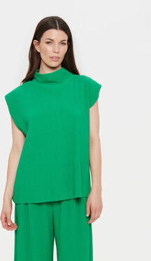Zielona bluzka Saint Tropez z krótkim rękawem