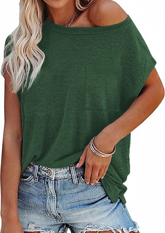 Zielona bluzka Sandbella w stylu casual z okrągłym dekoltem