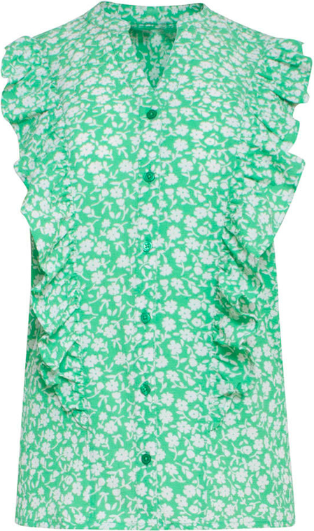 Zielona bluzka Smashed Lemon w stylu casual z okrągłym dekoltem