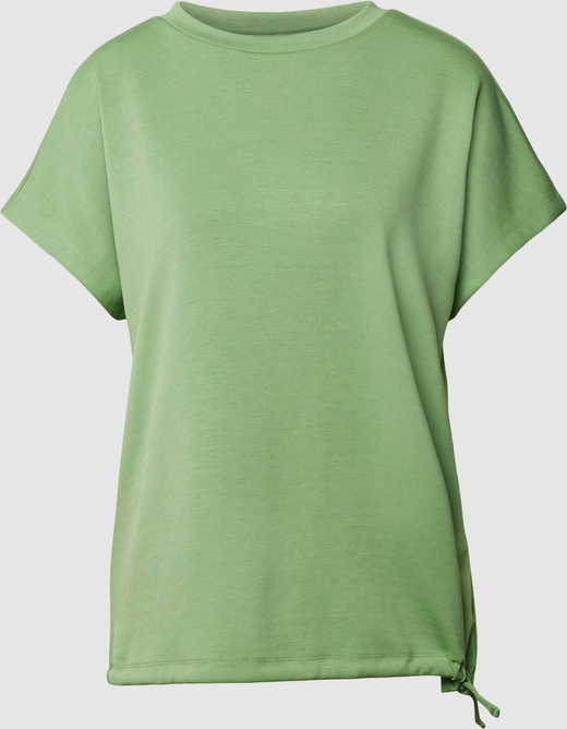 Zielona bluzka Soyaconcept z krótkim rękawem z okrągłym dekoltem