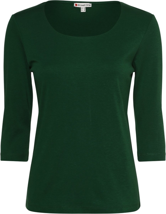 Zielona bluzka STREET ONE z długim rękawem w stylu casual