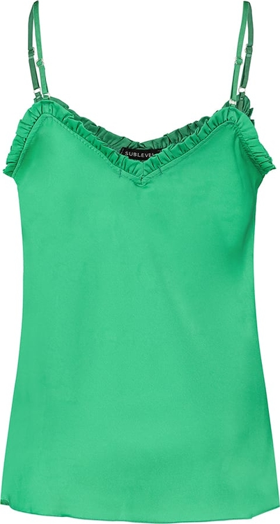 Zielona bluzka SUBLEVEL z dekoltem w kształcie litery v
