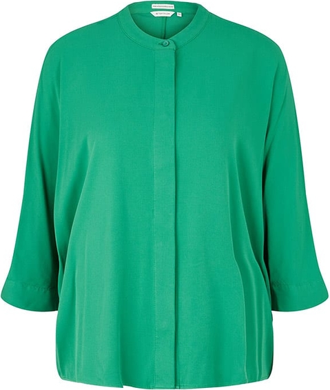 Zielona bluzka Tom Tailor w stylu casual z dekoltem w kształcie litery v z długim rękawem