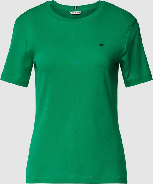 Zielona bluzka Tommy Hilfiger z bawełny