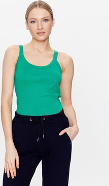 Zielona bluzka United Colors Of Benetton w stylu casual na ramiączkach