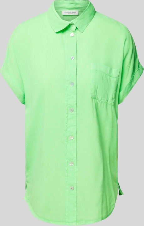Zielona koszula Christian Berg Woman z krótkim rękawem w stylu casual