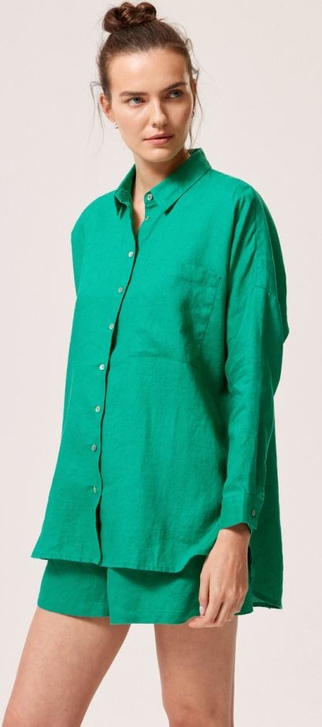 Zielona koszula Diverse z kołnierzykiem w stylu casual