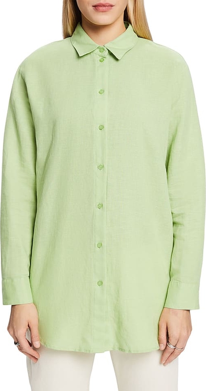 Zielona koszula Esprit z kołnierzykiem w stylu casual