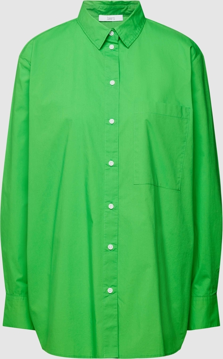 Zielona koszula Jake*s z bawełny z kołnierzykiem w stylu casual