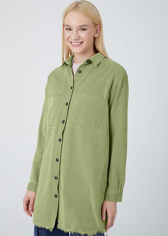 Zielona koszula LTB w stylu casual z bawełny