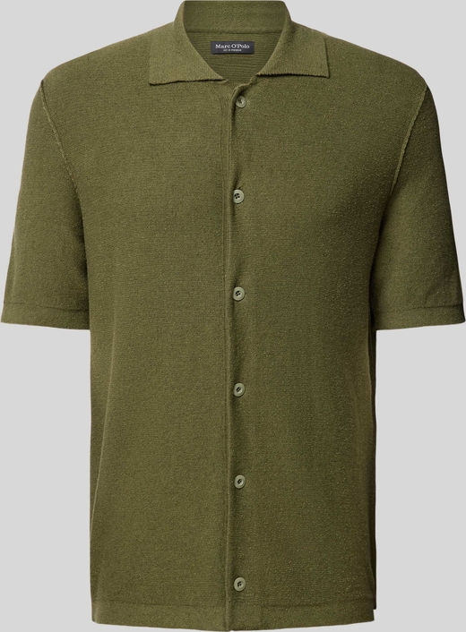 Zielona koszula Marc O'Polo w stylu casual z krótkim rękawem