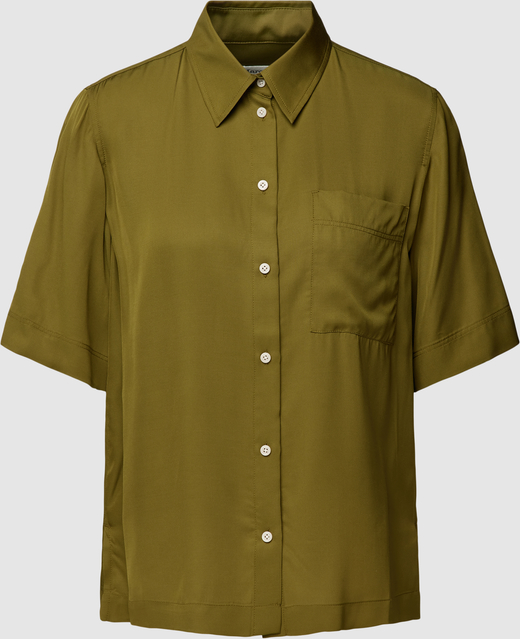 Zielona koszula Marc O'Polo z kołnierzykiem