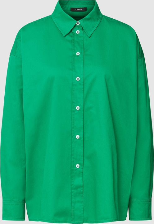 Zielona koszula Opus w sportowym stylu z kołnierzykiem