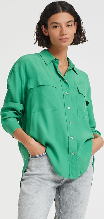 Zielona koszula Opus z kołnierzykiem