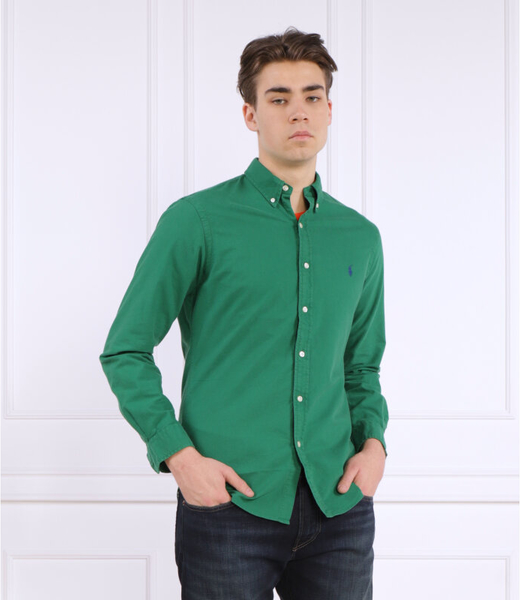 Zielona koszula POLO RALPH LAUREN z bawełny