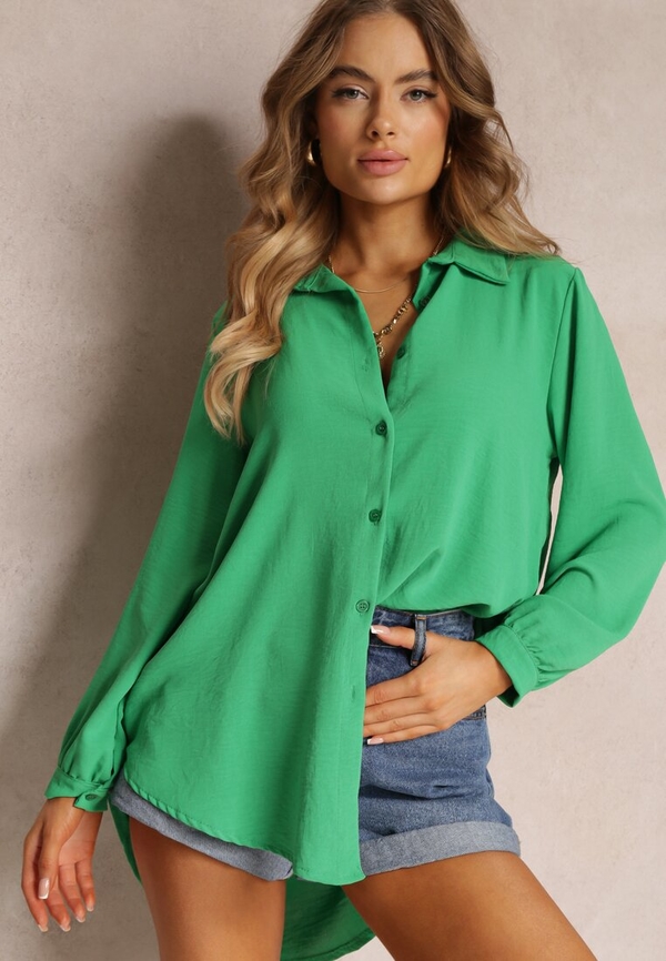 Zielona koszula Renee w stylu casual