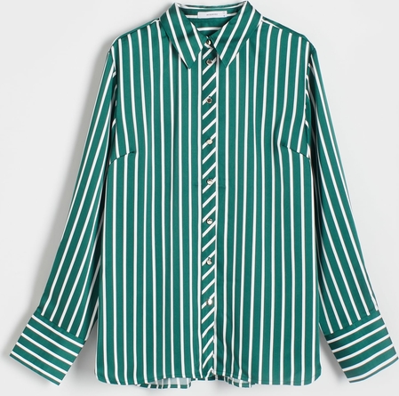Zielona koszula Reserved w stylu casual z tkaniny